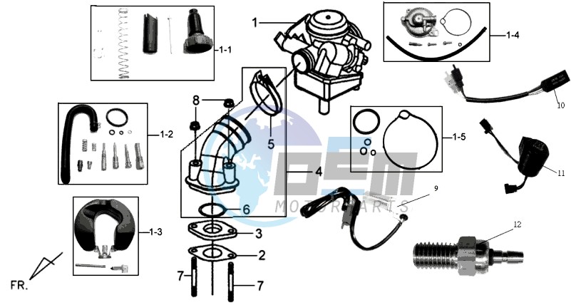 CABURATOR / INLET / FUEL CUT