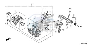 NC750SDG NC750X Europe Direct - (ED) drawing THROTTLE BODY