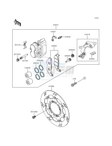 KLX 650 C [KLX650] (C1-C4) [KLX650] drawing FRONT BRAKE