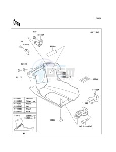 EX 500 D [NINJA 500R] (D6F-D9F) D8F drawing COWLING LOWERS