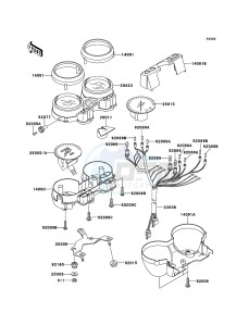 ZRX1200R ZR1200-A5H FR GB XX (EU ME A(FRICA) drawing Meter(s)