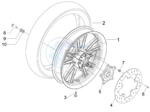 Beverly 400 ie Tourer e3 drawing Rear Wheel