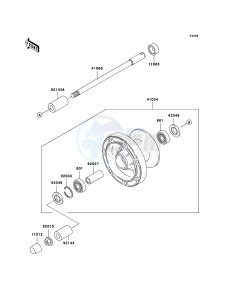 VN800 CLASSIC VN800-B10P GB XX (EU ME A(FRICA) drawing Front Hub