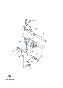 TT-R50E (2CJU) drawing SHIFT CAM & FORK