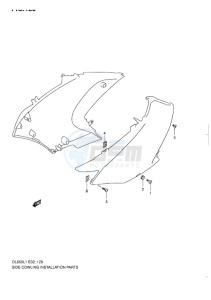 DL 650 V-STROM EU-UK drawing SIDE COWLING INSTALLATION PARTS