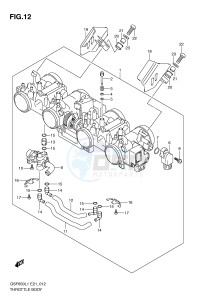 GSF650 (E21) Bandit drawing THROTTLE BODY