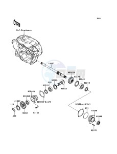 KVF360 4x4 KVF360ADF EU GB drawing Front Bevel Gear