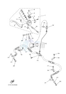 YFM450FWAD YFM45FGPHB GRIZZLY 450 EPS HUNTER (1CTG 1CTH 1CU9) drawing FRONT MASTER CYLINDER