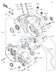 KX85 KX85CHF EU drawing Crankcase