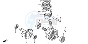 TRX300EX FOURTRAX 300 EX drawing CRANKSHAFT/PISTON