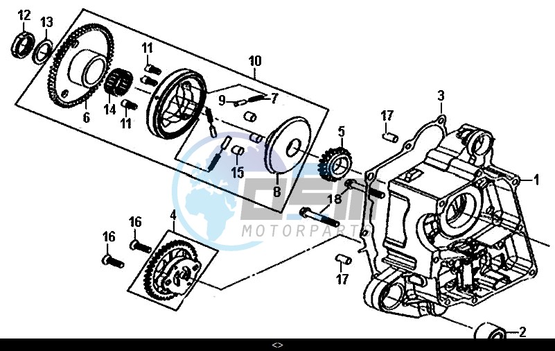 R CRANK CASE-OIL PUMP ASSY