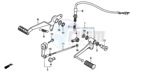 CB600F2 HORNET S drawing BRAKE PEDAL/ CHANGE PEDAL