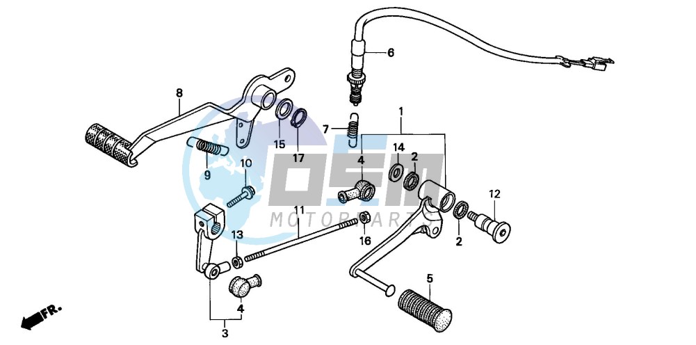 BRAKE PEDAL/ CHANGE PEDAL