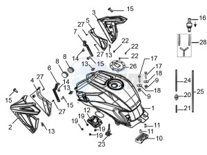 STX 150 drawing Fuel Tank