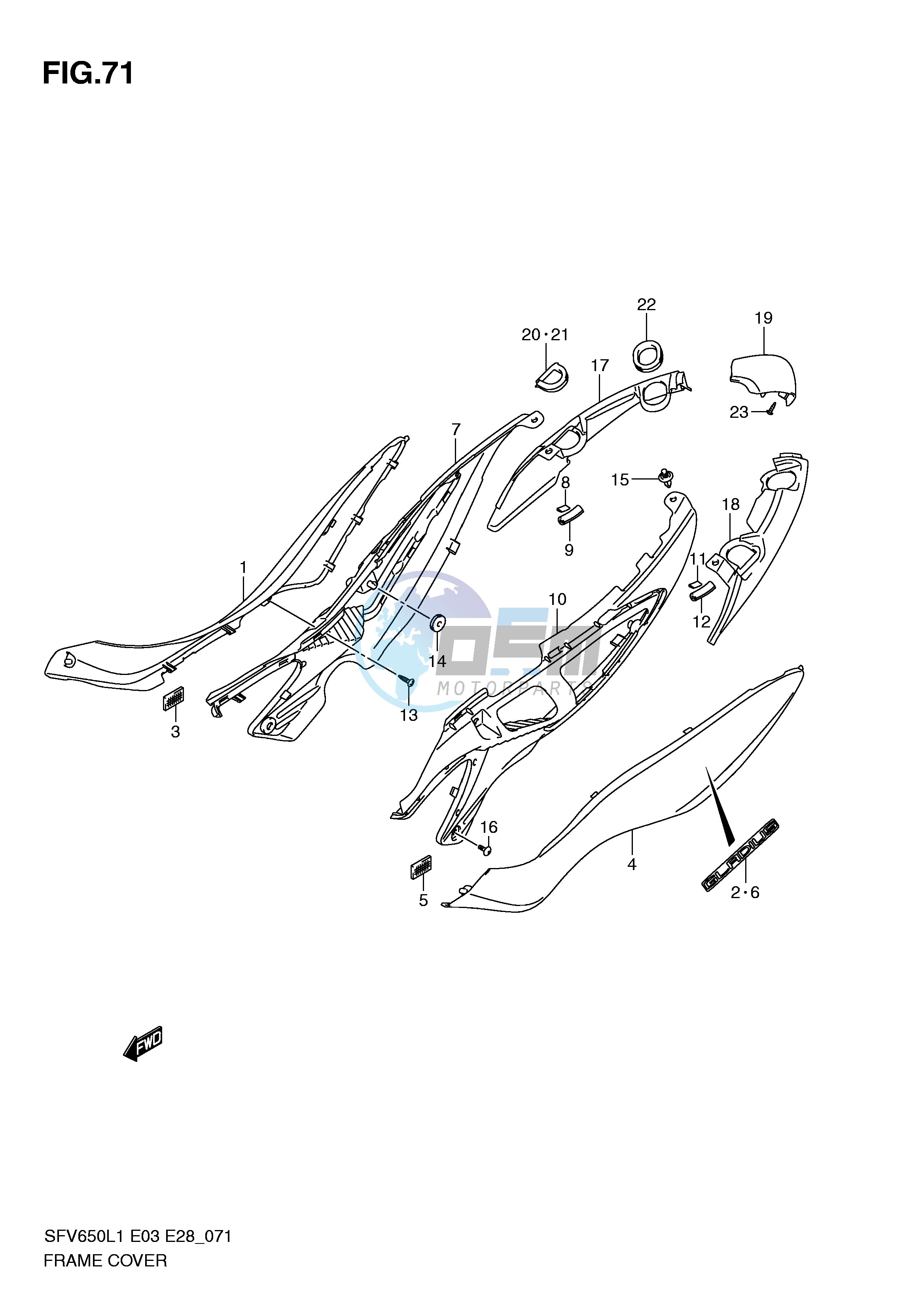 FRAME COVER (SFV650AL1 E28)