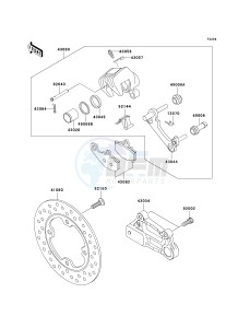 ZX 600 B [NINJA ZX-6RR] (K1) [NINJA ZX-6RR] drawing REAR BRAKE