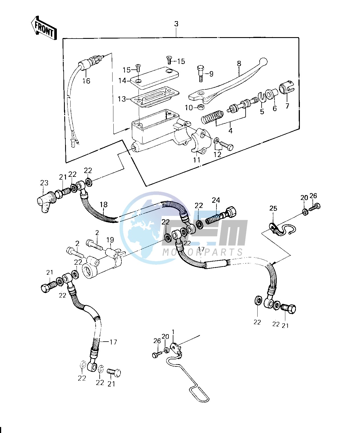 FRONT MASTER CYLINDER -- 80 H1- -