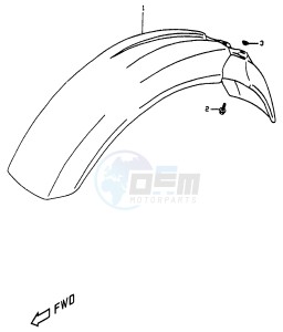 DR350 (V-W-X) drawing FRONT FENDER