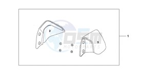 CBF1000TA UK - (E / ABS MKH) drawing KNUCKLE VISOR