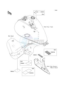 VN 900 D[VULCAN 900 CLASSIC LT] (6F-9F) D8F drawing LABELS