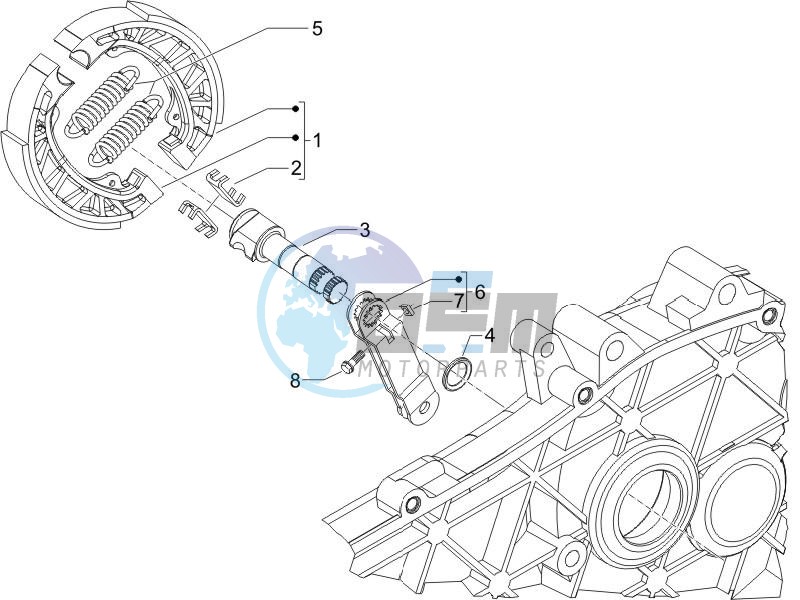 Rear brake - Brake jaw