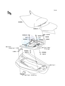 JET SKI ULTRA LX JT1500C8F EU drawing Seat