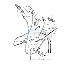 CT S 50 drawing STEERING HANDLE AND CABLE