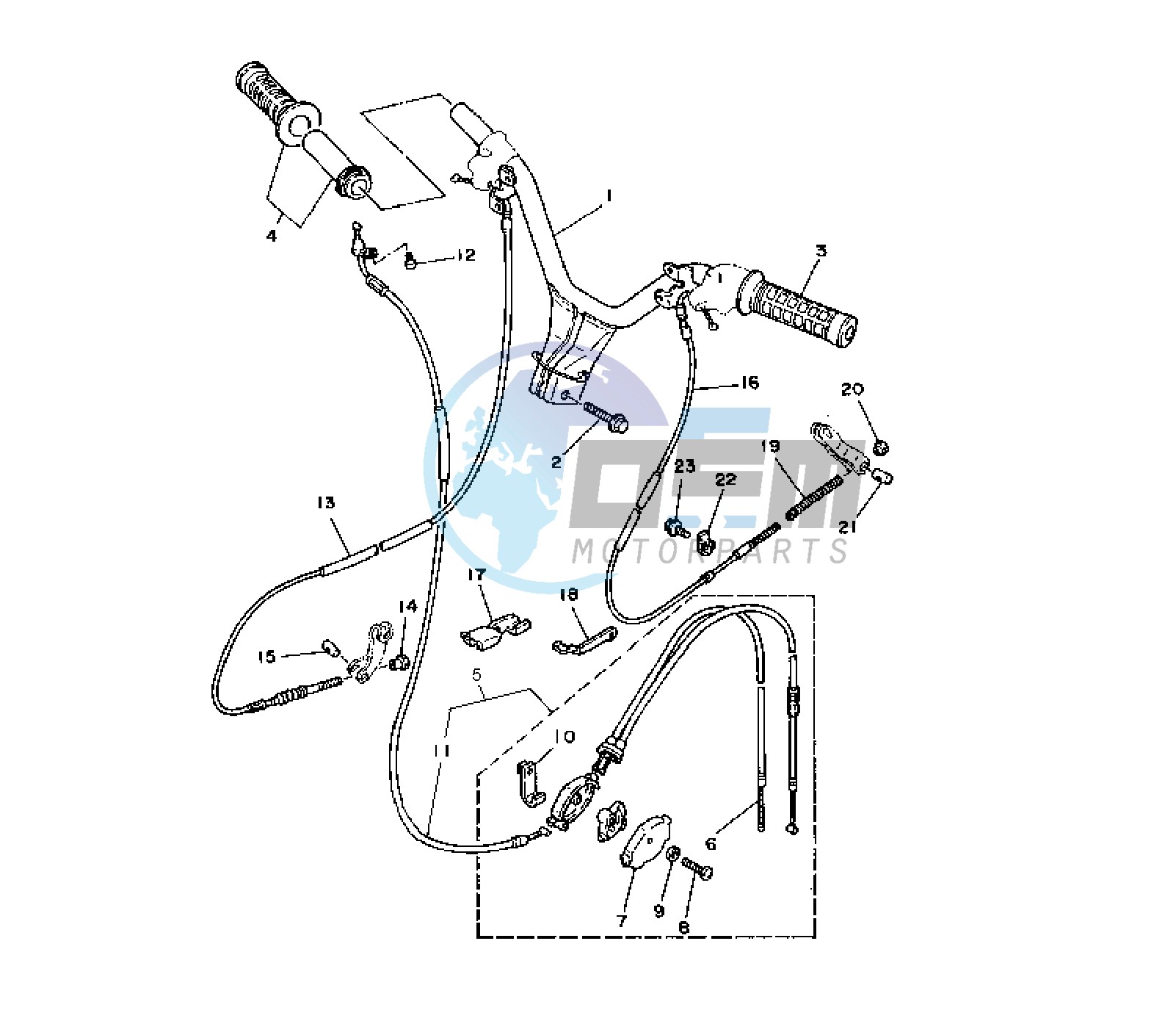 STEERING HANDLE AND CABLE