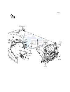 NINJA H2 ZX1000NGF XX (EU ME A(FRICA) drawing Headlight(s)