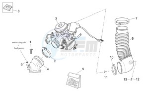 Scarabeo 125-250 e2 (eng. piaggio) drawing Carburettor I