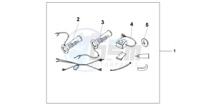 CB600F2 HORNET S drawing GRIP HEATER SS/ON-OF