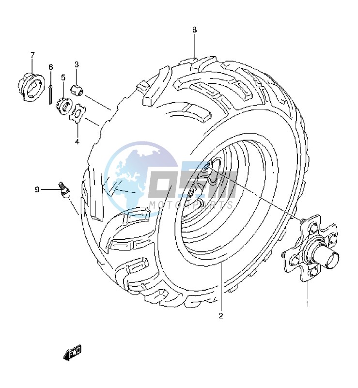 RIGHT REAR WHEEL (LT-A750XL3 P24)