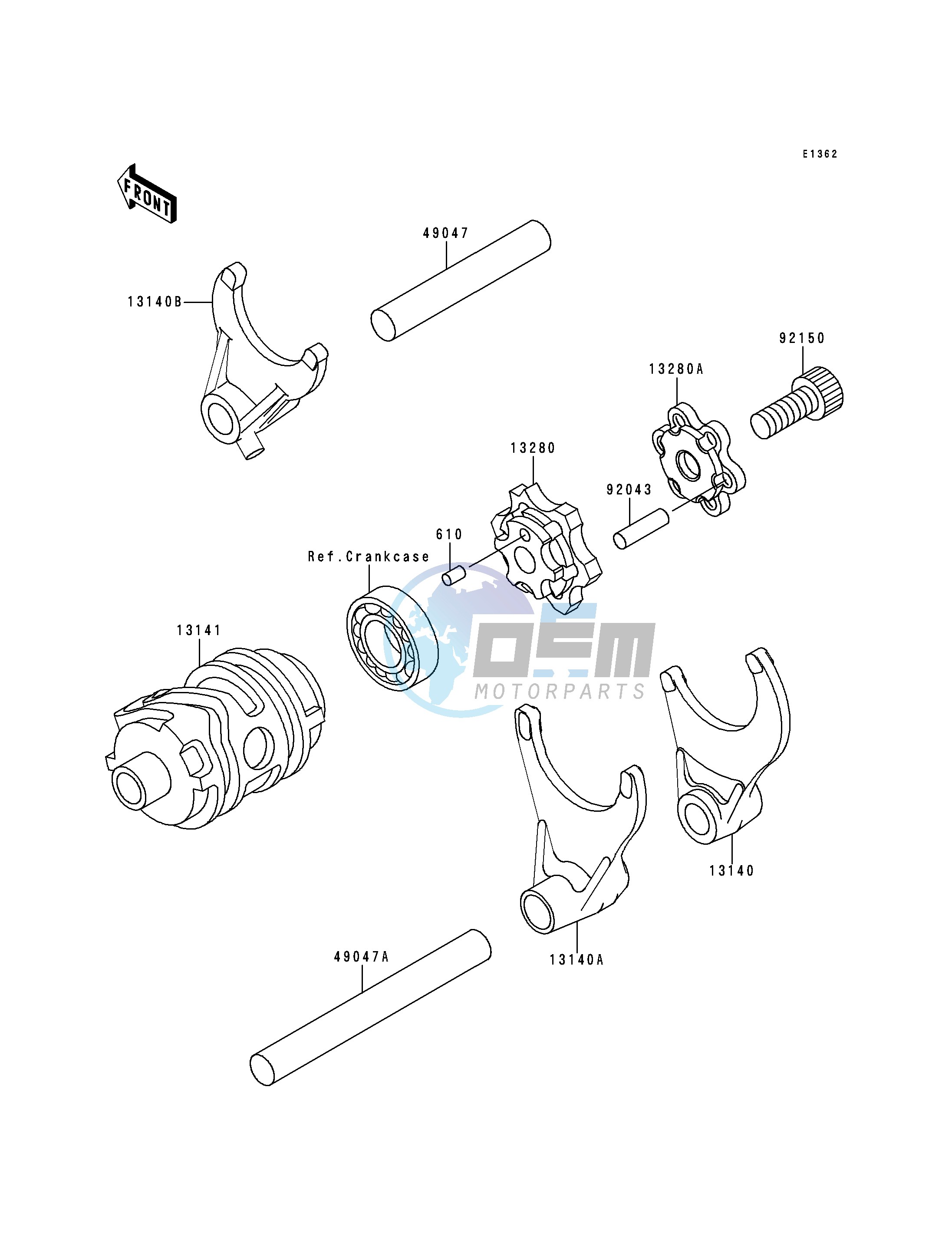 GEAR CHANGE DRUM_SHIFT FORK-- S- -