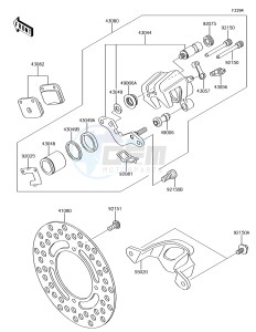 KX65 KX65AHF EU drawing Rear Brake