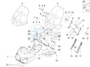 Stelvio 1200 8V STD - NTX drawing Front body - Front fairing