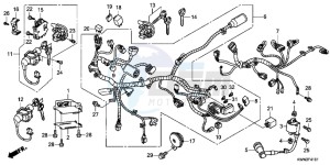 WW125EX2C drawing WIRE HARNESS (WW125EX2C/EX2D/EX2E/D)