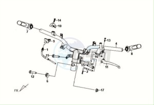 FIDDLE II 125S drawing HANDLEBAR / BRAKE LEVERS CPL  L/R