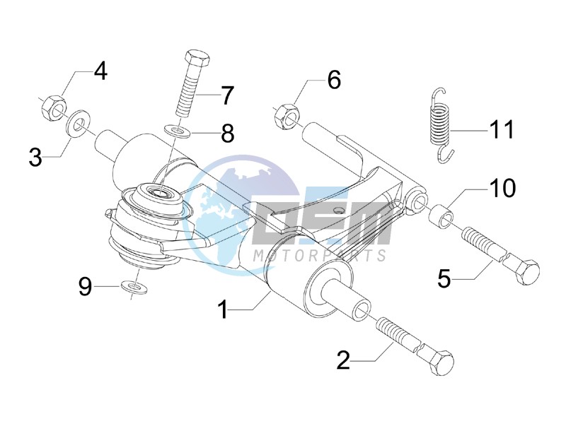 Swinging arm