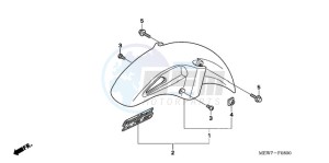 NT700VA Europe Direct - (ED) drawing FRONT FENDER