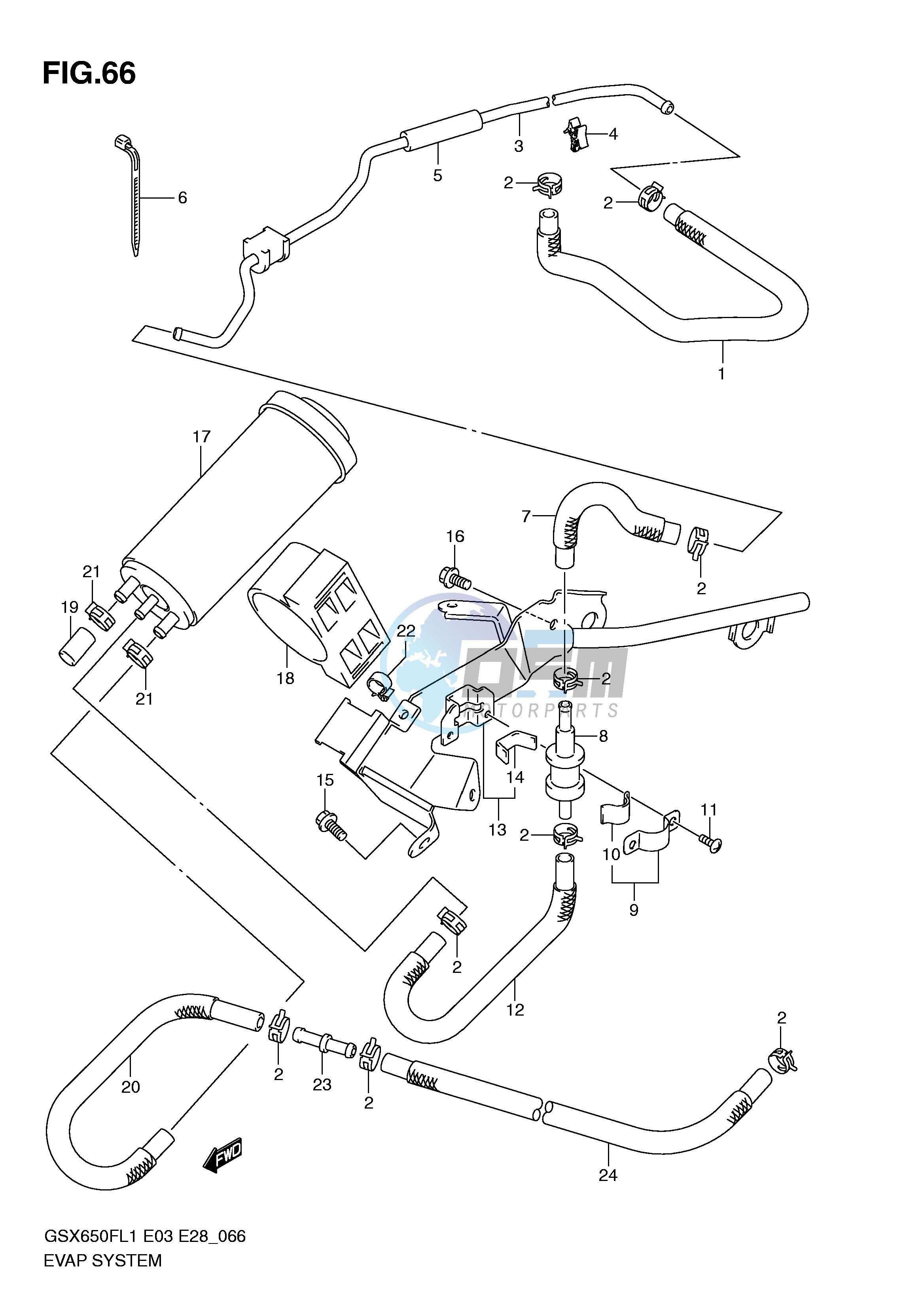 EVAP SYSTEM (GSX650FL1 E33)