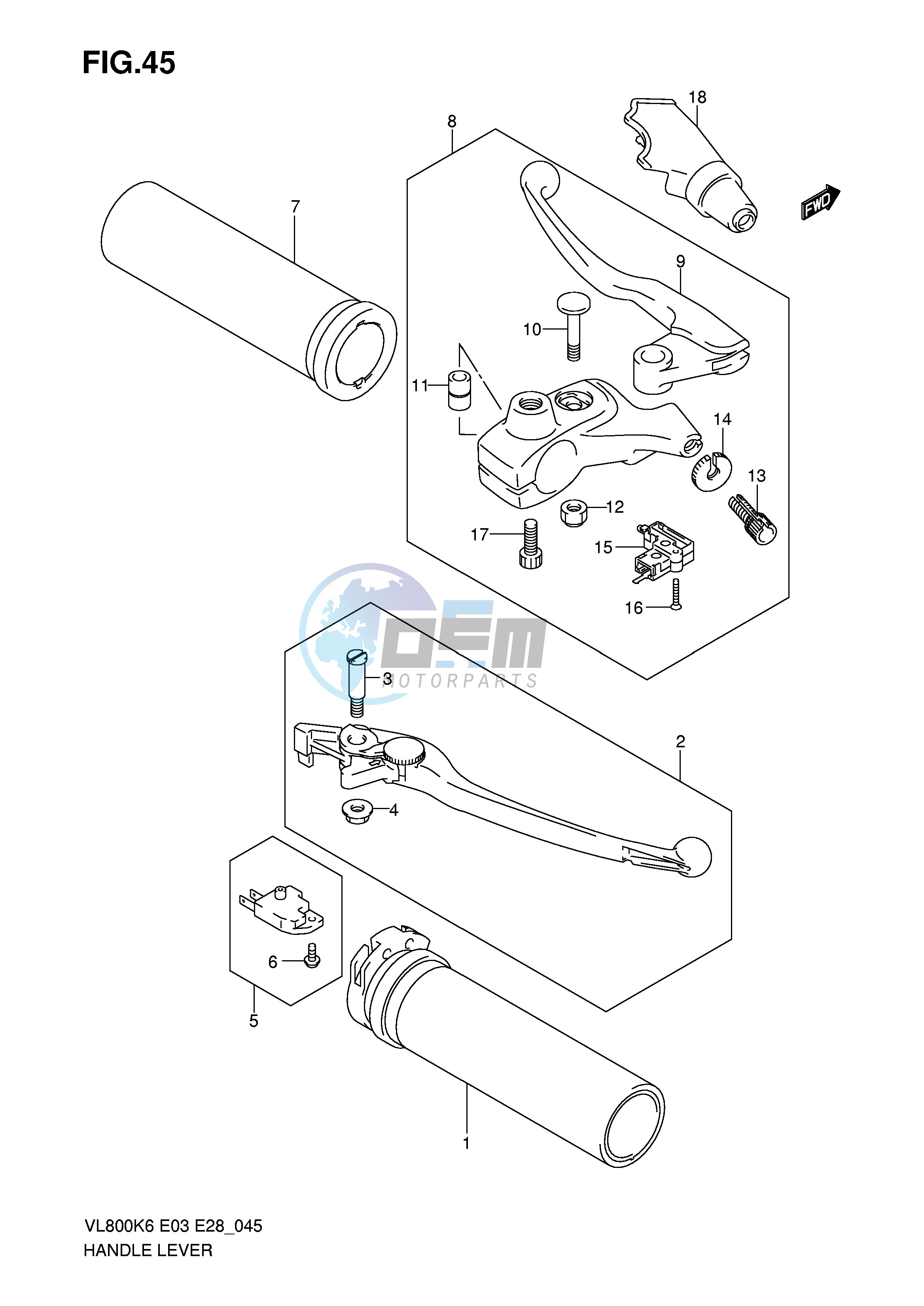 HANDLE LEVER (MODEL K6)