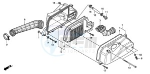 FES125A S-WING drawing AIR CLEANER (FES1253-5)(FES1503-5)