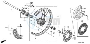 CRF250XC drawing FRONT WHEEL