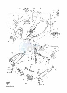 YBR125ESD (3D9B) drawing FUEL TANK