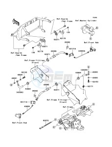 MULE_600 KAF400BCF EU drawing Front Brake Piping