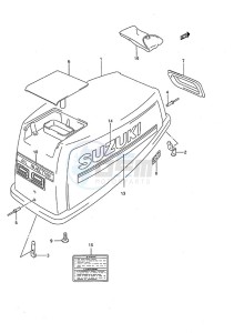 DT 9.9c drawing Engine Cover (1994 to 1997)