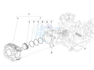 SPRINT 150 4T 3V IGET ABS E4 (NAFTA) drawing Cylinder-piston-wrist pin unit