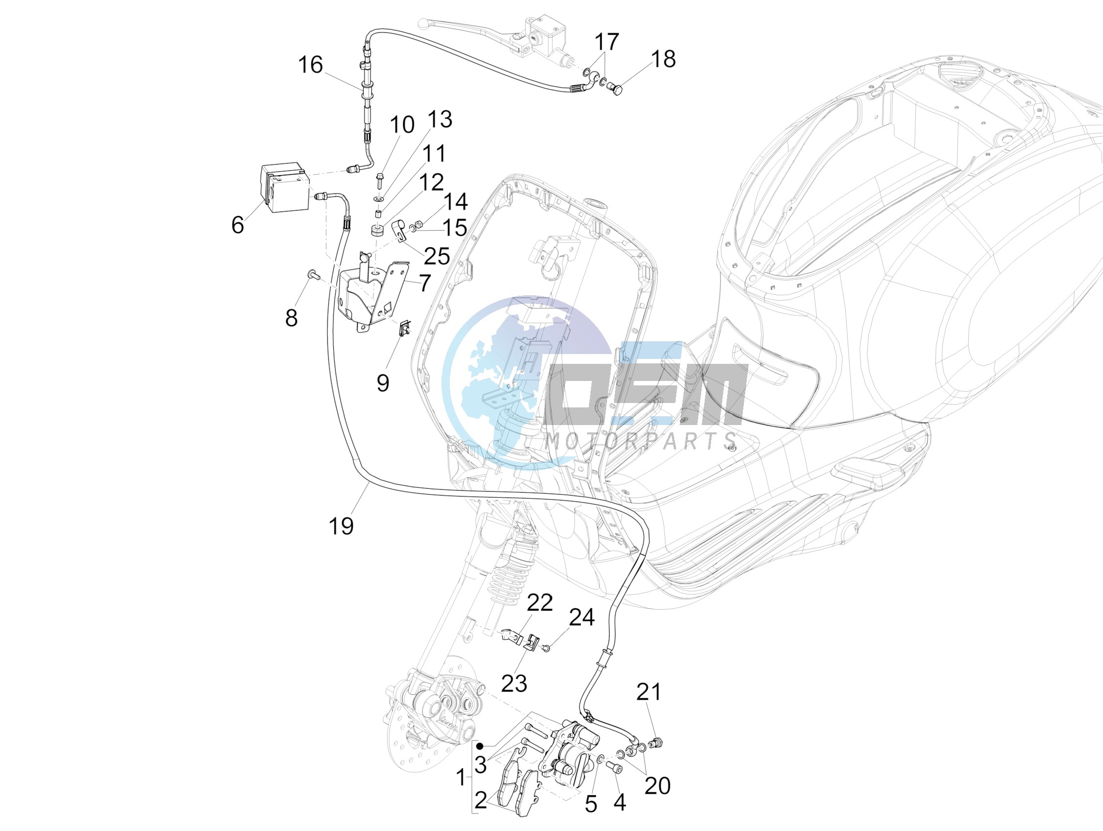 Brakes pipes - Calipers (ABS)