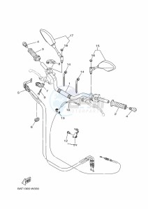 MT-07 MTN690-U (BHH5) drawing STEERING HANDLE & CABLE