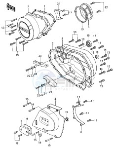 KZ 440 D [LTD BELT] (D1) [LTD BELT] drawing ENGINE COVERS -- 80 D1- -